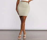 So Posh Ponte Knit Mini Skirt