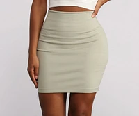 So Posh Ponte Knit Mini Skirt