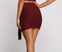 Classic Chic Tie Waist Mini Skirt