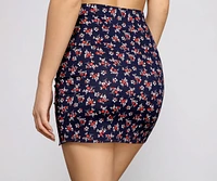 Ditsy Details Floral Mini Skirt