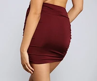 Dazzling Glamour Ruched Mini Skirt
