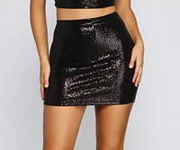 Sassy Sequins High Waist Skirt