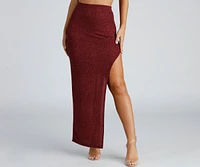 Glow On High Slit Maxi Skirt