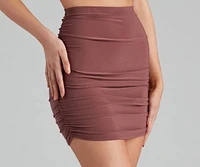 Cutie Ruched Mini Skirt