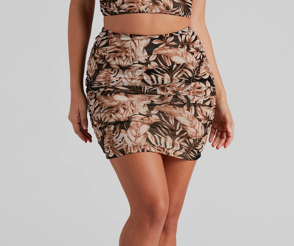 Tropical Getaway Mesh Mini Skirt