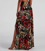 Vacay Approved Printed Maxi Skirt