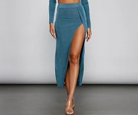 The Next Level High Slit Midi Skirt