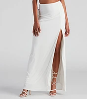 Staycation High Slit Maxi Skirt