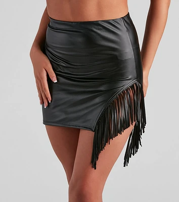 Keep Movin' Fringe Mini Skirt