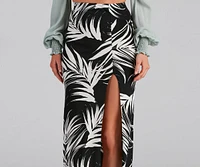 Hit The Tropics High Slit Maxi Skirt