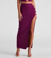 Teach Me Tonight Crepe Maxi Skirt