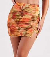 Artsy Blooms Floral Mini Skirt