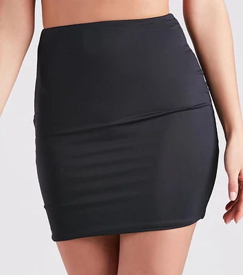 Smooth Silhouette Bodycon Mini Skirt