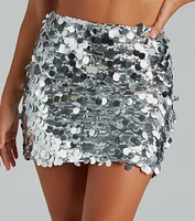 Night Is Sparkling Sequin Mini Skirt