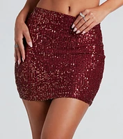 Save A Dance Sequin Mini Skirt