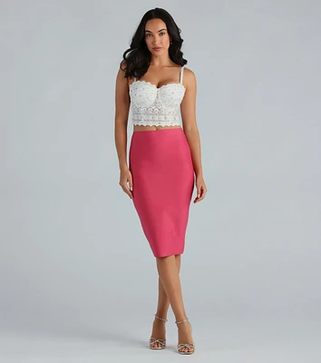 Chic And Sculpted Bandage Pencil Skirt