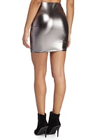 The Mood For Metallic Mini Skirt