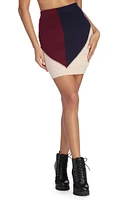 Color Block It Up Mini Skirt