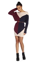 Color Block It Up Mini Skirt