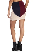 Color Block It Up Mini Skirt