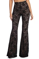 Blissful Illusion Lace Flared Pants