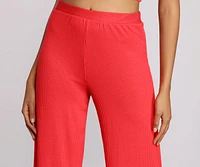 Keeping Knit Sassy Wide Leg Pants