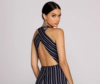 Stripe A Pose Jumpsuit