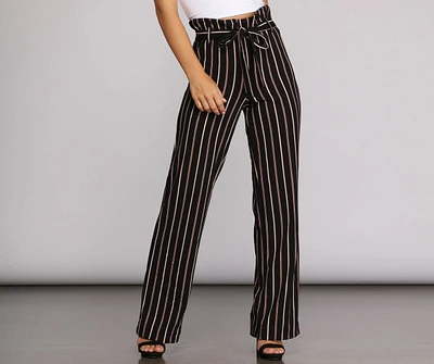 Keep It Striped Tie Waist Pants