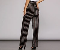 Keep It Striped Tie Waist Pants