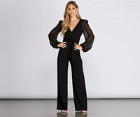 Chiffon Tie Waist Jumpsuit