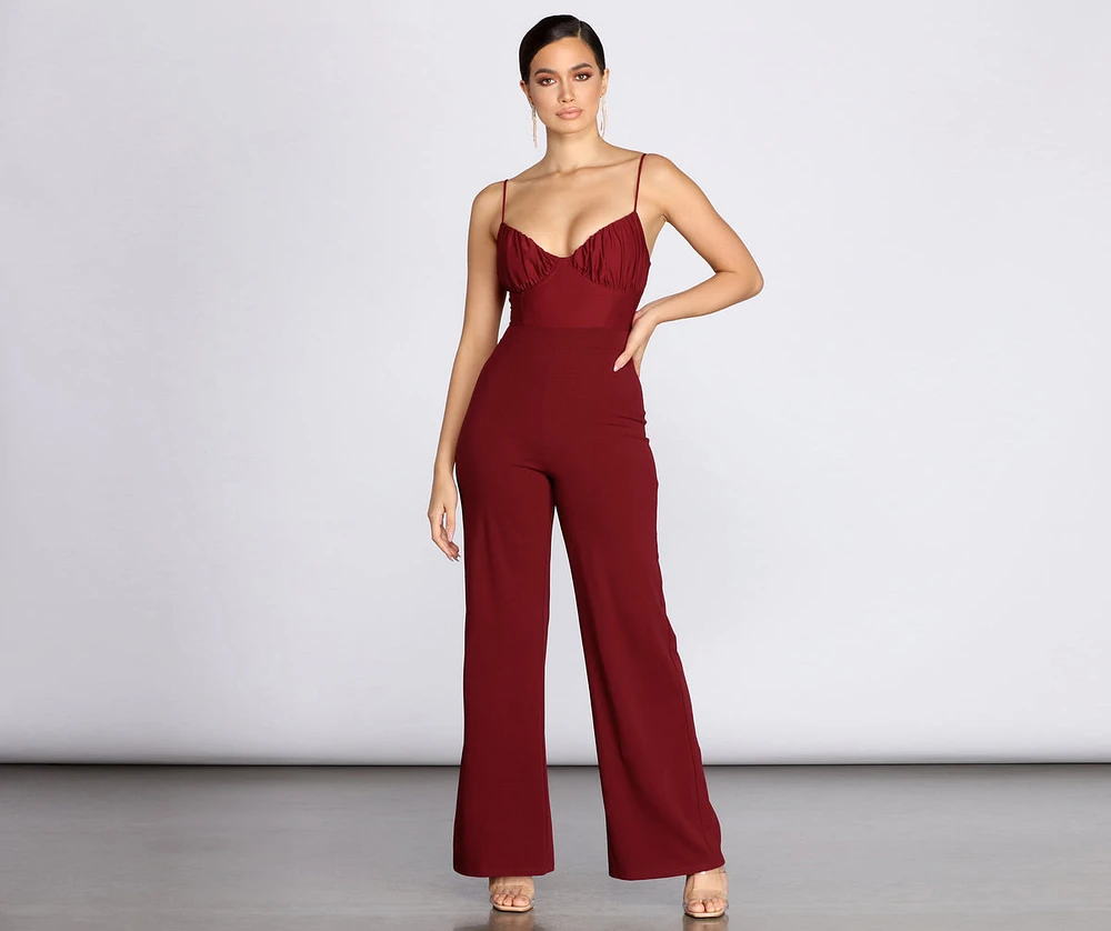 Ruched Bust Jumpsuit