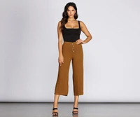 Relaxed And Ribbed Crop Pants