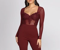 Under The Mistletoe Lace Jumpsuit