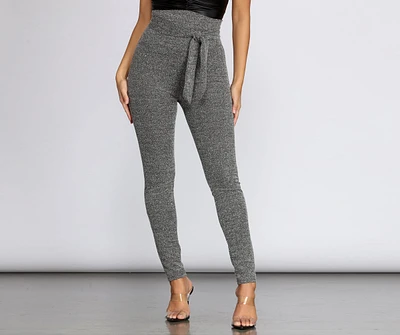 Tweed High Waist Trousers