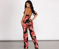 Be Mine Floral Sleeveless Jumpsuit