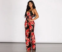 Be Mine Floral Sleeveless Jumpsuit