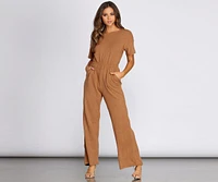 Casually Chic Knit Jumpsuit