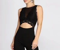 Lovely Lace Top Jumpsuit