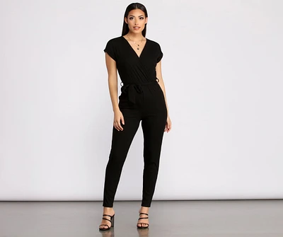 Ready To Roll Tie Waist Jumpsuit