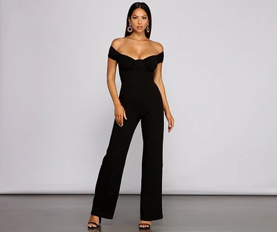 Classically Chic Off The Shoulder Jumpsuit