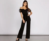 Sheer Perfection Puff Sleeve Jumpsuit