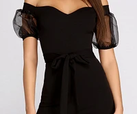 Sheer Perfection Puff Sleeve Jumpsuit