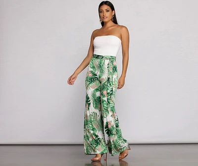 Trip To The Tropics Strapless Jumpsuit