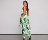 Trip To The Tropics Strapless Jumpsuit