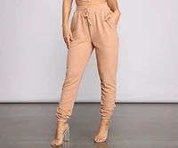 Casually Slay Ribbed Knit Joggers