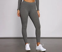 Ribbed Knit High Waist Leggings