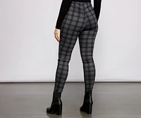 The One High Waist Plaid Pants