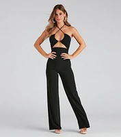 Sleek And Sultry Halter Jumpsuit