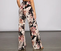 Island Vacay Tropical Wide Leg Pants