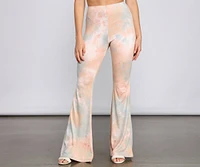 Tie Dye Glam High Waist Flared Pants